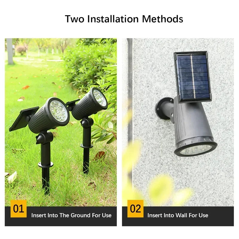 4er-Set Solar-LED-Spotlights – 9 LEDs, wasserdicht, für Garten & Wegbeleuchtung MySalvora