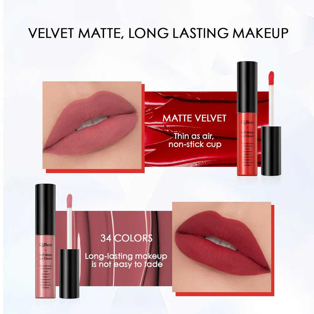 QIBEST Samtiger Lippenstift MySalvora