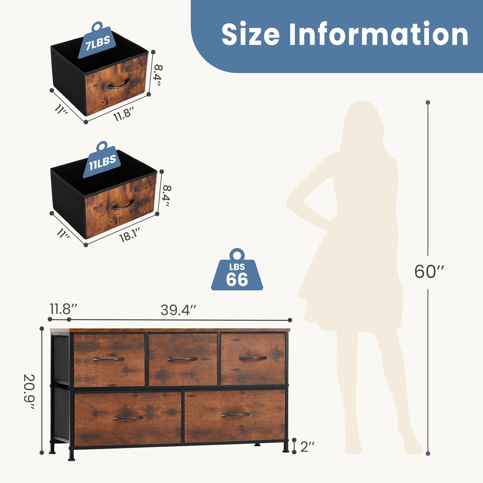 Stilvoller Kleiderschrank mit Stoffschubladen MySalvora