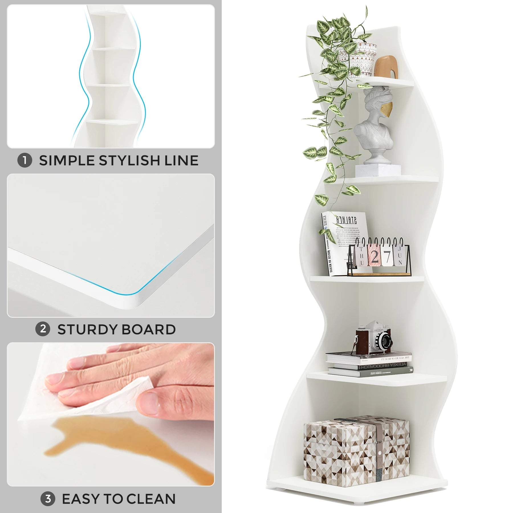 Elegantes Eckregal für Zuhause MySalvora