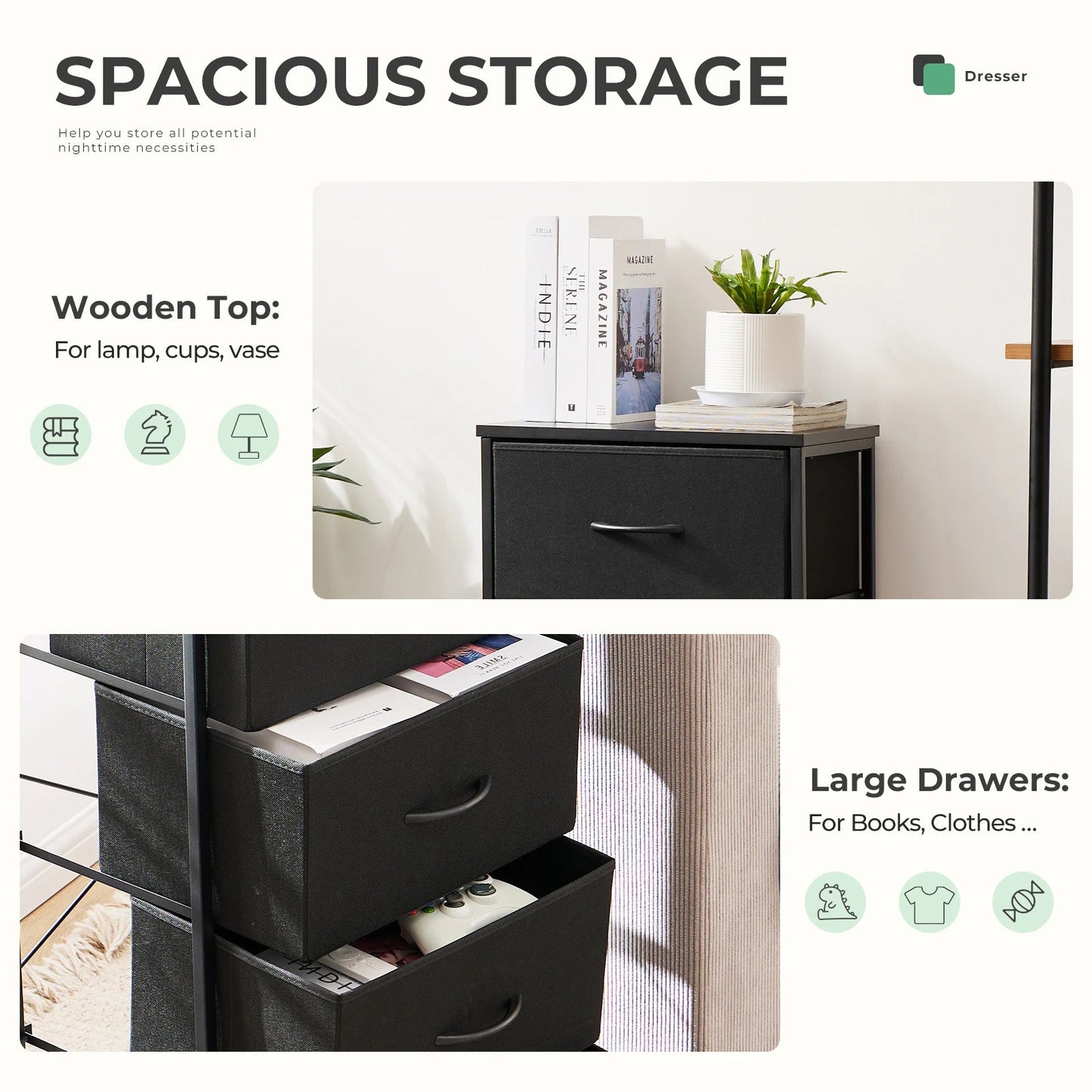 Moderner Stoff-Kleiderschrank MySalvora