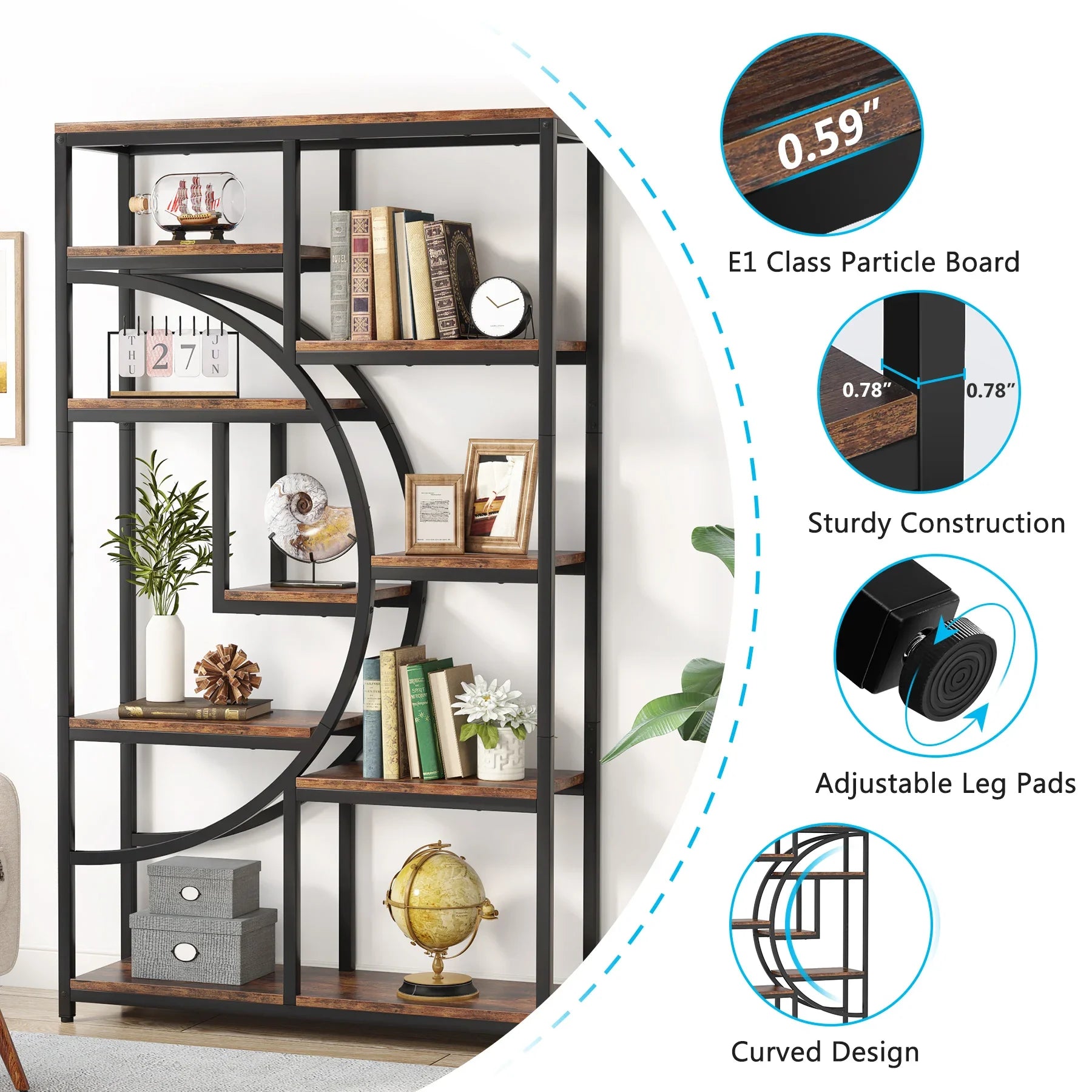 Elegantes Bücherregal für Zuhause MySalvora
