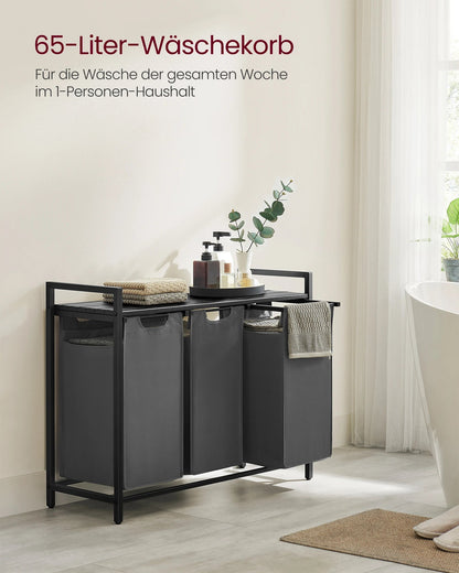 Praktischer Wäschesammler mit Stauraum MySalvora