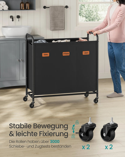 Rollbarer Wäschekorb mit Stil MySalvora