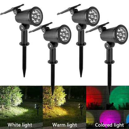 4er-Set Solar-LED-Spotlights – 9 LEDs, wasserdicht, für Garten & Wegbeleuchtung MySalvora