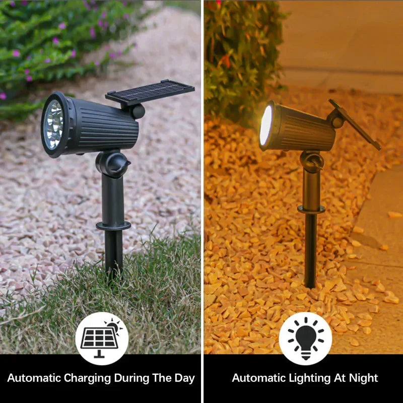 4er-Set Solar-LED-Spotlights – 9 LEDs, wasserdicht, für Garten & Wegbeleuchtung MySalvora