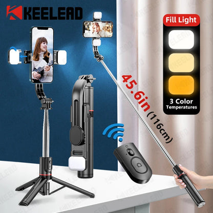 Bluetooth Selfie Stick mit Licht MySalvora