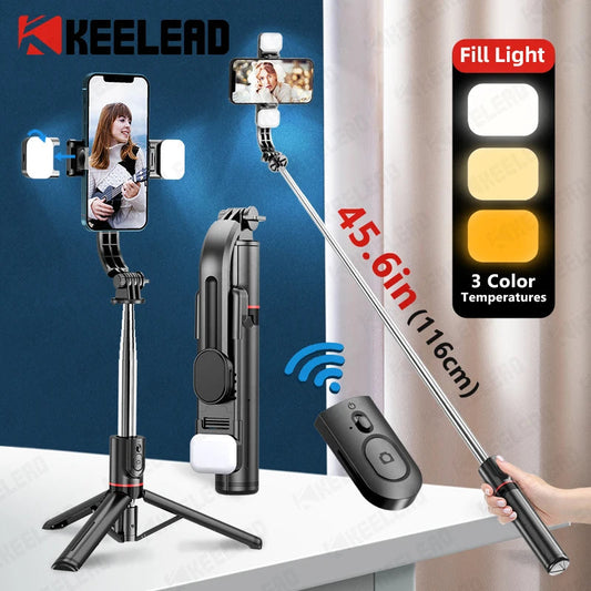 Bluetooth Selfie Stick mit Licht MySalvora