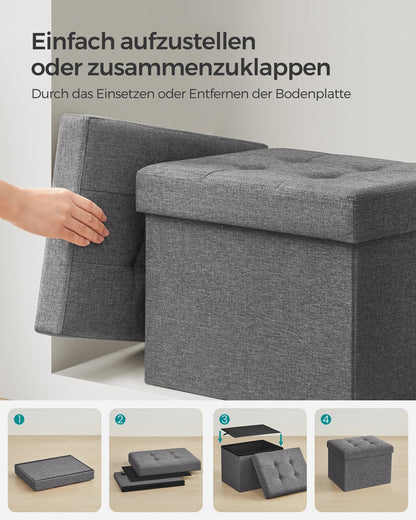 Klappbarer Sitzwürfel mit Stauraum MySalvora