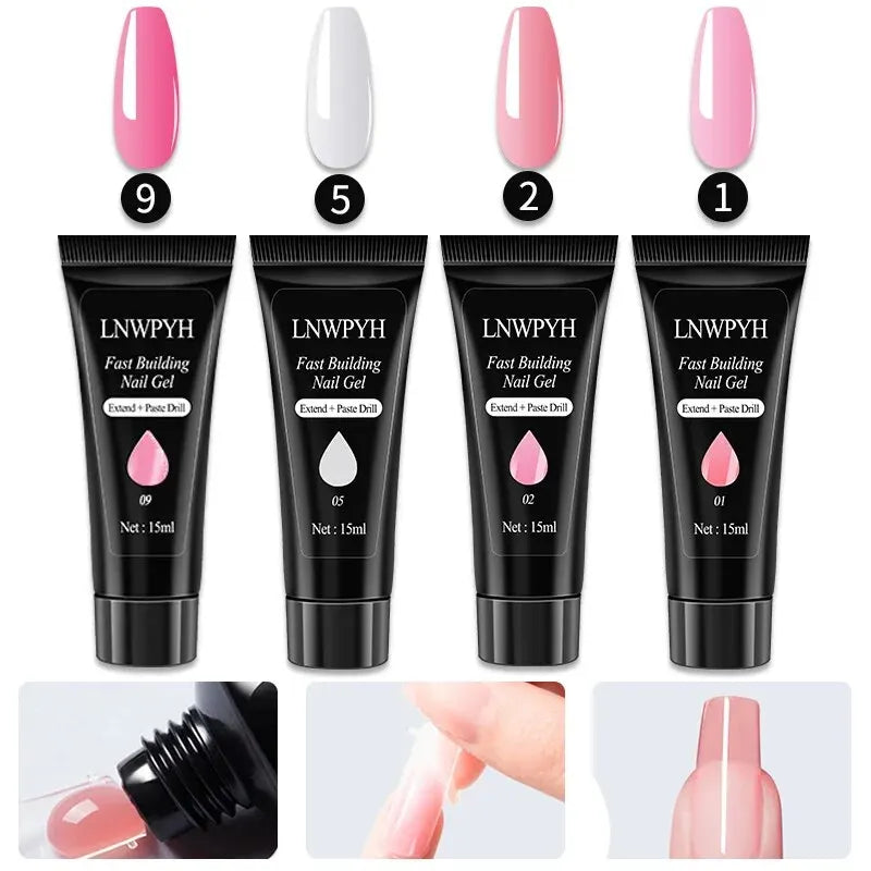 UV-Gel-Nagelset mit Lampe & Fräser – Inkl. Base/Top Coat & Zubehör MySalvora