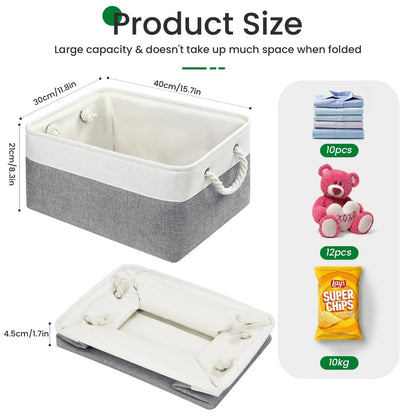 3 Stück Praktische Stoffkörbe Set MySalvora