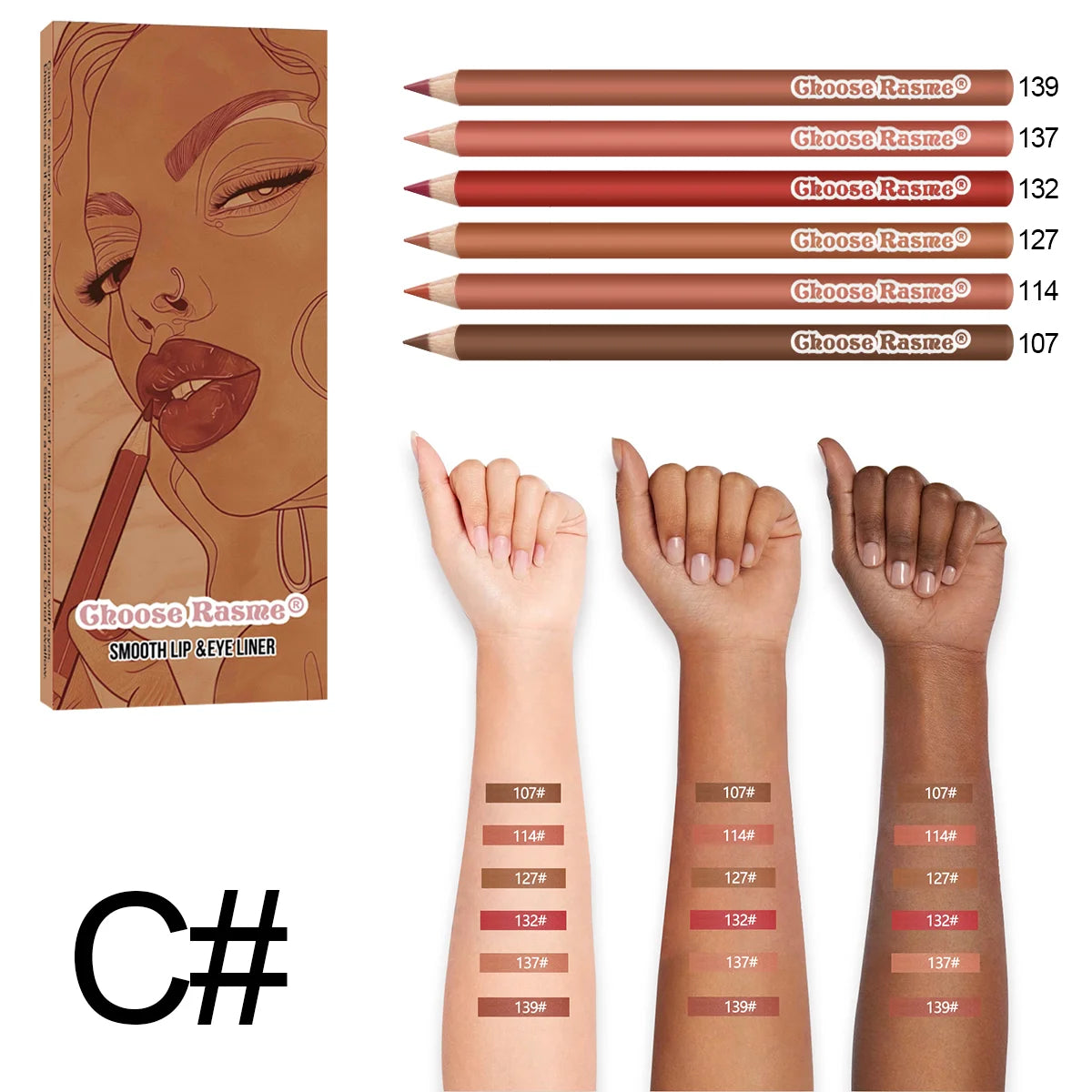 Wasserfester Lippenkonturenstift Set MySalvora