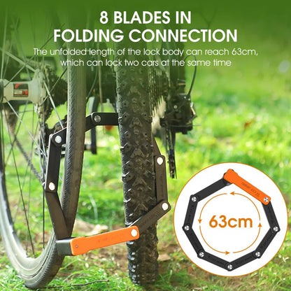 WEST BIKING Sicheres Faltbares Fahrradschloss MySalvora